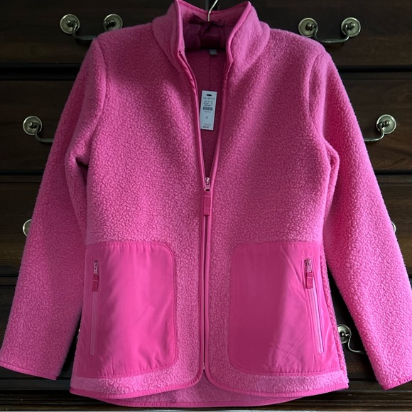 T BY TALBOTS FAUX SHERPA PINK JACKET - Picture 2 of 6